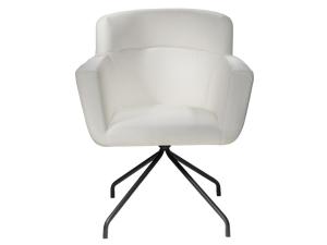 Brooklyn Meeting Chair, Swivel Base, White, Straight - Trade Show Rental Furniture